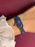 création micro macramé la magie de ledy Lapis lazuli 