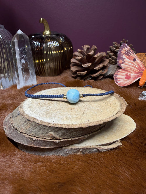 Bracelet fin en Larimar au choix