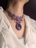 Collier « Flora » — Lépidolite
