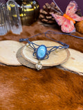 Collier « Marie » — Larimar & Ex-voto sacré