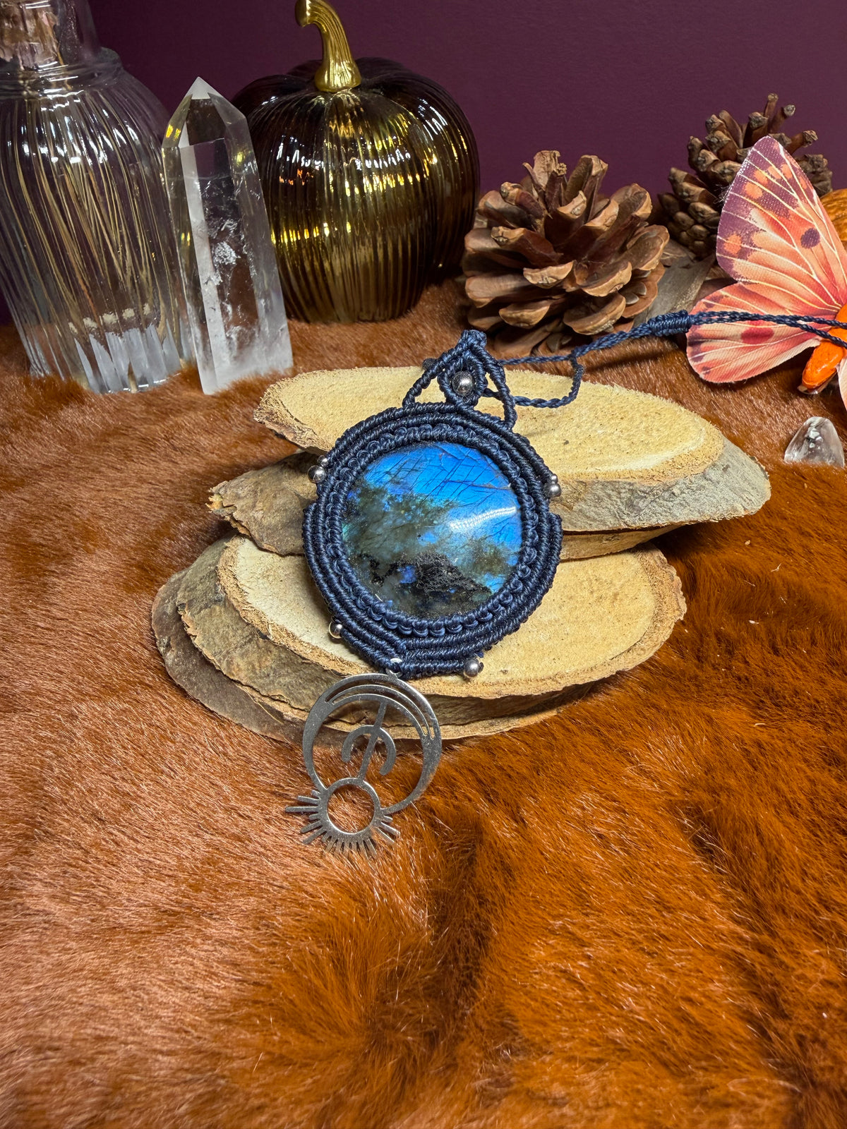 Talisman Lunéa — Labradorite Bleue