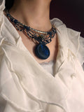 Estella – Collier torque en labradorite bleu abyssal